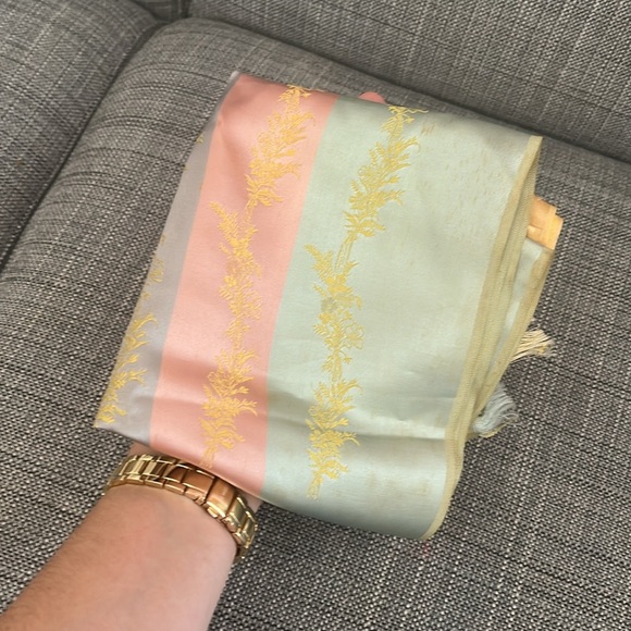 Vintage Rhodes scarf made in France acetate pastel colors - Picture 7 of 7